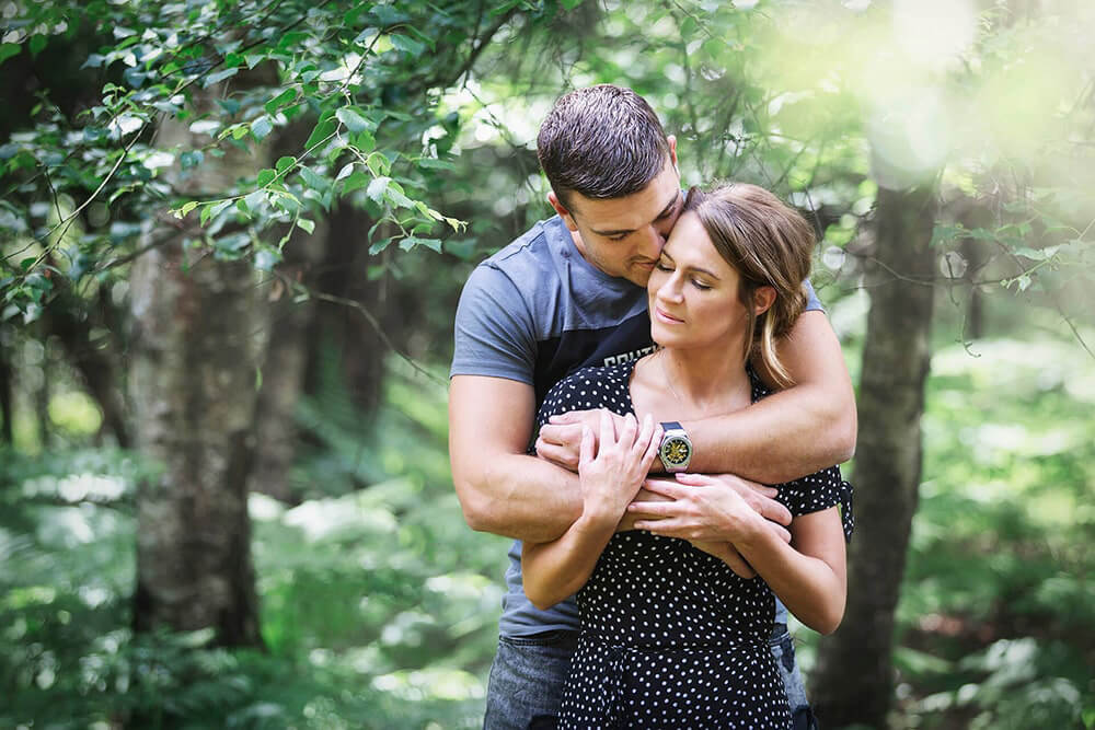 An engaged couple shoot in the New Forest.