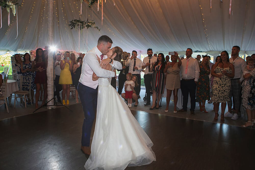 The first dance at a wedding at Parley Manor, Christchurch.