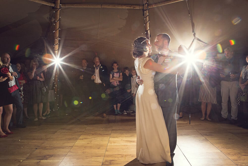First dance at a beautiful humanistic 1920s wedding in Henfield Sussex.